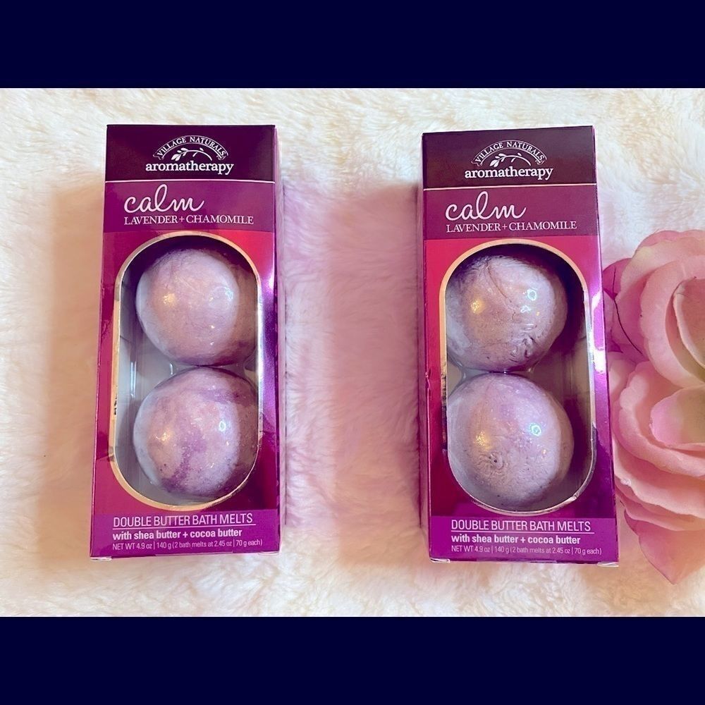 🛍2 Village Naturals aromatherapy Bath Melts 4.9OZwith Shea Butter+Cocoa Butter